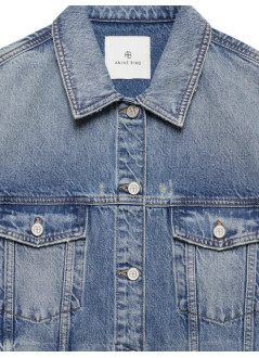 anine bing outerwear womanrory vest - a0110857whd37 vintage blue