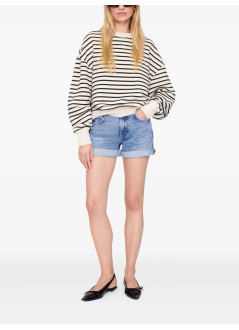 anine bing sweater womandean sweatshirt - a0811436mtl69 white black