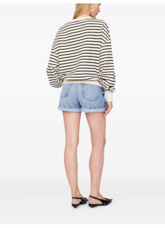 anine bing sweater womandean sweatshirt - a0811436mtl69 white black
