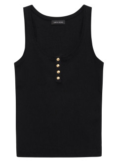 anine bing top womanalessia tank - a0810316blk26 black