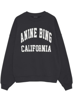 anine bing sweater womanmiles sweatshirt anine bing - a0810025009 washed black