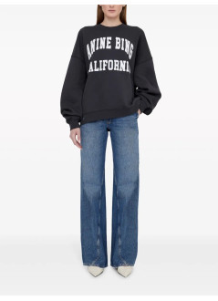 anine bing sweater womanmiles sweatshirt anine bing - a0810025009 washed black