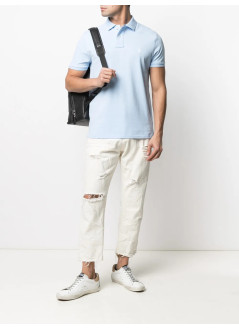polo ralph lauren polo mansskccmslm1-short sleeve-knit - 710782592013 office blue c1750