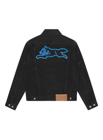 icecream outerwear manrunning dog denim trucker jacket - icd25201 black 2