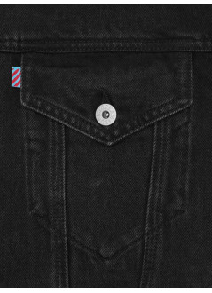 icecream outerwear manrunning dog denim trucker jacket - icd25201 black