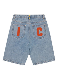 icecream pantalon corto hombre running dog denim shorts - icd25204 heavy wash blue