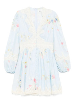 zimmermann dress womanlucky lace plunge mini dress - 4546dss252 blubqflo