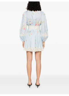 zimmermann dress womanlucky lace plunge mini dress - 4546dss252 blubqflo