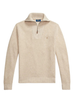 polo ralph lauren sweater manlstxtyokehz-long sleeve-pullover - 710941101004 natural cream hthr