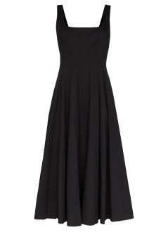 staud vestido mujer wells dress - 907291 blk