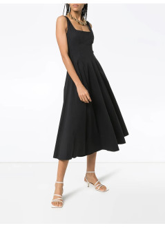 staud vestido mujer wells dress - 907291 blk