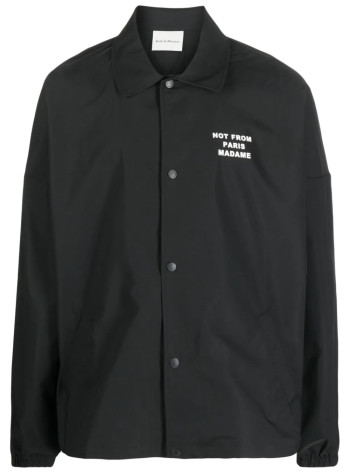 drôle de monsieur outerwear hombre la veste slogan - permjt183pa014bl black