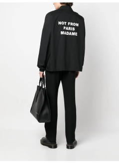 drôle de monsieur outerwear hombre la veste slogan - permjt183pa014bl black
