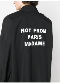 drôle de monsieur outerwear hombre la veste slogan - permjt183pa014bl black