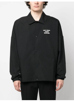 drôle de monsieur outerwear hombre la veste slogan - permjt183pa014bl black