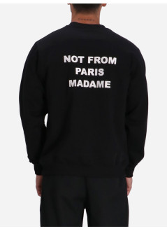 drôle de monsieur sweater manle sweatshirt slogan - permsw149co127bl black
