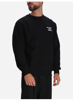 drôle de monsieur sweater manle sweatshirt slogan - permsw149co127bl black