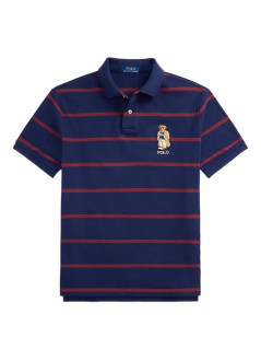 polo ralph lauren polo mansskccmslm24-short sleeve-polo shirt - 710971839001 pf25 npt nvy rd wn m hrtg bear