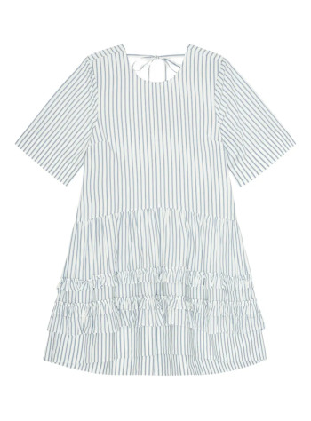 ganni dress womanstripe cotton mini dress - w0609 135