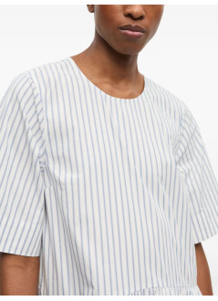 ganni vestido mujer stripe cotton mini dress - w0609 135