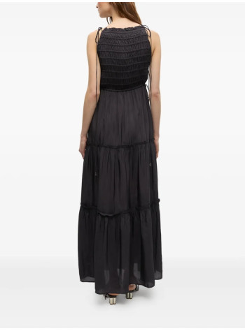 ganni dress womanviscose habotai maxi smock slip dress - w0571 252 2
