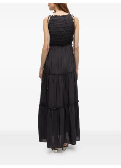 ganni vestido mujer viscose habotai maxi smock slip dress - w0571 252