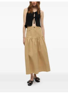 ganni falda mujer classic summer suiting long skirt - w0620 531