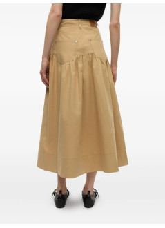 ganni falda mujer classic summer suiting long skirt - w0620 531