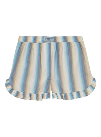 ganni short pant womanombre stripe ruffle shorts - w0407 999