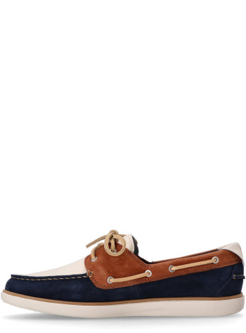cole haan casual mangrandpro windward boat shoe - c41972 dk sequoia navy blazer ivory 2