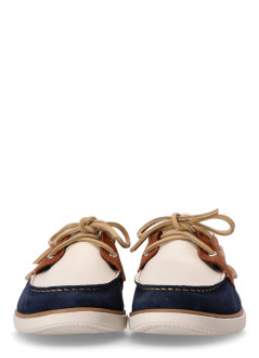 cole haan casual mangrandpro windward boat shoe - c41972 dk sequoia navy blazer ivory