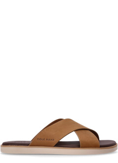 cole haan sandal mannantucket cross strap sandal - c39904 ch golden toffee nubuck ancient scroll