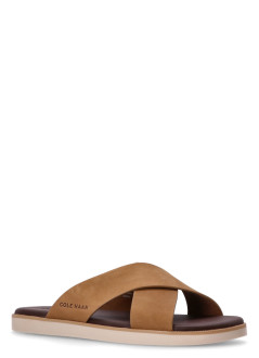 cole haan sandal mannantucket cross strap sandal - c39904 ch golden toffee nubuck ancient scroll