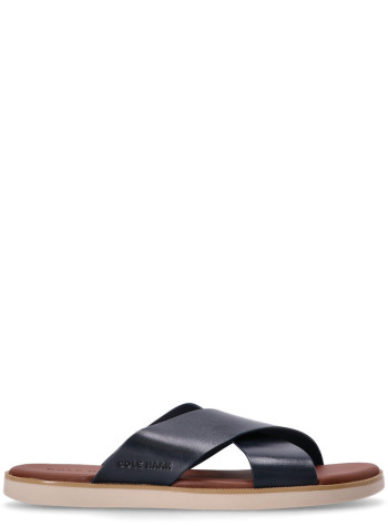 cole haan sandal mannantucket cross strap sandal - c41892 navy blazer ancient scroll