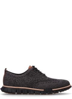 cole haan sneaker manzerogrand remastered stitchlite wingtip - c39594 magnet black
