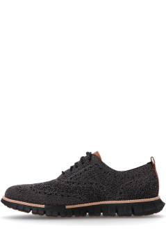 cole haan sneaker manzerogrand remastered stitchlite wingtip - c39594 magnet black