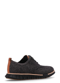 cole haan sneaker manzerogrand remastered stitchlite wingtip - c39594 magnet black