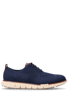 cole haan sneaker manzerogrand remastered stitchlite wingtip - c39596 marine blue ivory