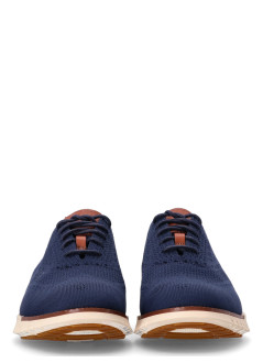 cole haan sneaker manzerogrand remastered stitchlite wingtip - c39596 marine blue ivory