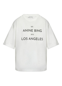 anine bing top womanrudy tee anine bing - a0811037ivy1 ivory