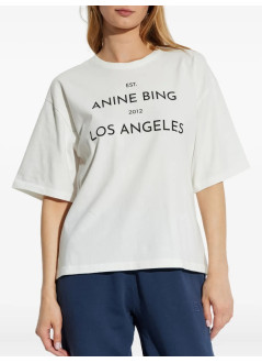 anine bing top womanrudy tee anine bing - a0811037ivy1 ivory