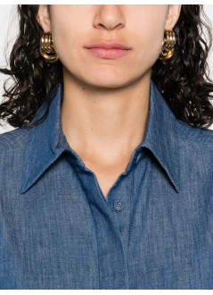 zimmermann shirt womancoco embroidered denim shirt - 2066tss254 rwblu