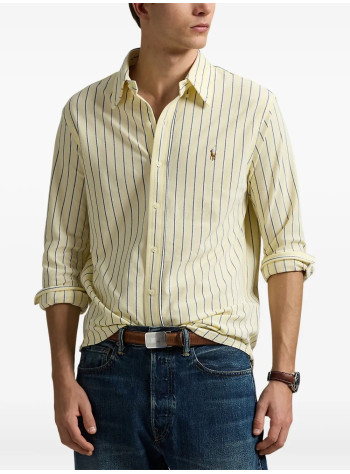 polo ralph lauren camiseria hombre lsfbydstrm4-long sleeve-sport shirt - 710965556003 tbird yellow newport navy 2