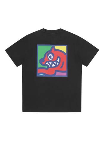 icecream t-shirt manpop art running dog t-shirt - ic25256 black 2
