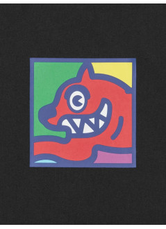 icecream camiseta hombre pop art running dog t-shirt - ic25256 black