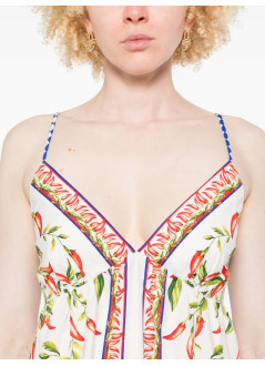 farm rio vestido mujer picnic peppers ainika off white mini dress - 335963 25075