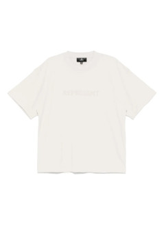 represent t-shirt manembroidered serif t-shirt - mlm100234 concrete