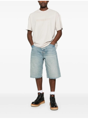 represent t-shirt manembroidered serif t-shirt - mlm100234 concrete 2