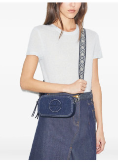 tory burch crossbody mujer miller denim mini crossbody bag - 169246403 403