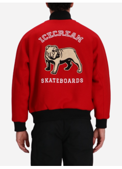 icecream outerwear manbulldog varsity jacket - ic25201 red